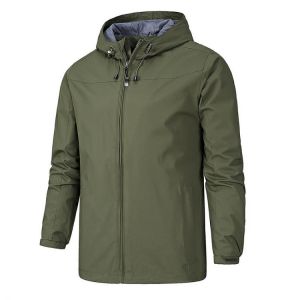 Men&#x27;s thin jacket new casual hooded zipper ultralight jacket fashion outdoor sports sunscreen windproof beach casual jacket