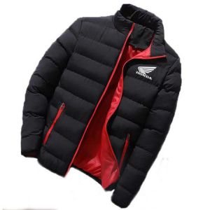 2021 men&#x27;s winter jacket Honda long sleeve Baseball Jacket windbreaker zipper windbreaker lining Plush jacket men&#x27;s coat