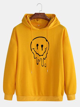 the spoty shop Hoodies Funny Grimac Print Cotton Pullover Long Sleeve Mens Simple Hoodies